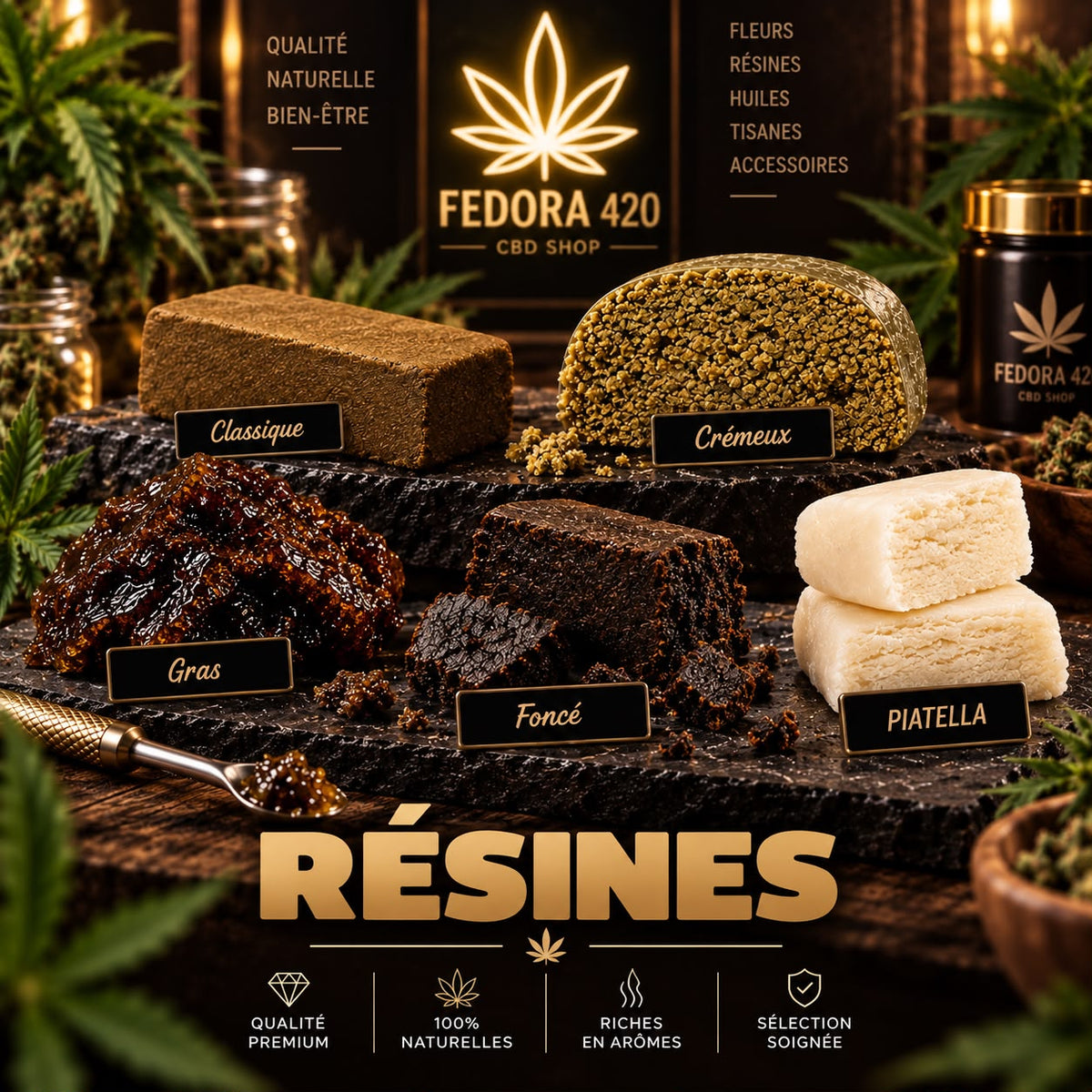 Résines CBD Fedora 420 – découvrez notre sélection de résines de cannabidiol.